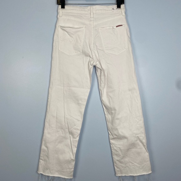NWOT Hudson Noa High Rise Straight Fit Cropped Jeans White 25 Capsule Wardrobe - Picture 9 of 13